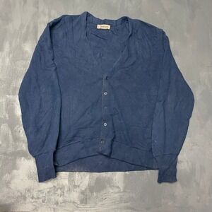 Vintage Jantzen Cardigan Sweater XL Navy Blue USA Excellent V-Neck Button Front